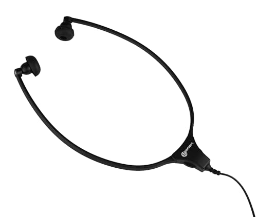 Geemarc Stethoskop-Kopfhörer mit 3,5-mm-Klinkenstecker und 2 m langem Kabel, kompatibel mit Handy, Computer und Tablet von Geemarc