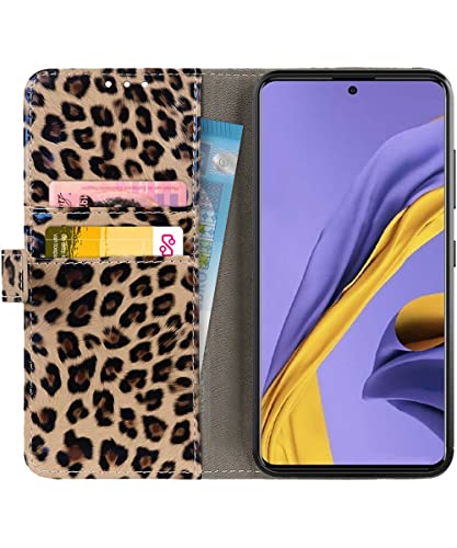 Für Samsung Galaxy A51 Hülle Wallet Book Case mit Leoparden Print von Geen