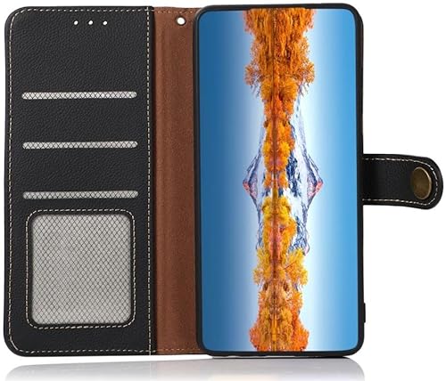 Für Xiaomi Mi 11 Ultra Hülle RFID Brieftasche Book Case Echtleder Schwarz von Geen
