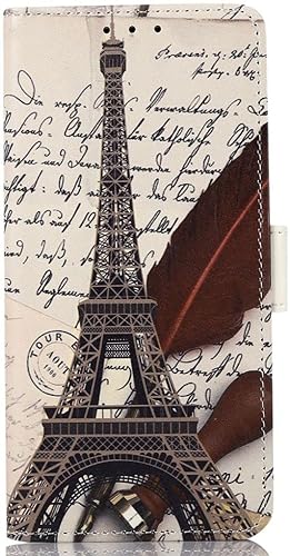 Für iPhone 14 Pro Hülle Brieftasche Book Case mit Eiffelturm Druck von Geen