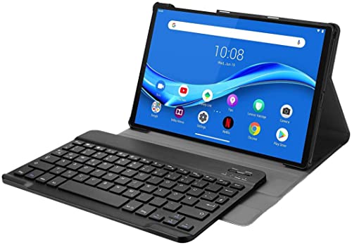 Lenovo Tab M10 Plus/FHD Plus Hülle mit Einstellbarer Tastatur Schwarz von Geen