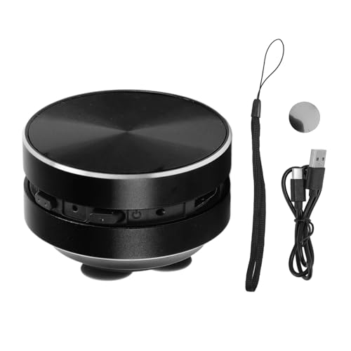 Gegong Tragbarer drahtloser Lautsprecher mit Vibration Sound Tech & Saugbasis für Badezimmer, Auto, Außengebrauch (Schwarz) von Gegong
