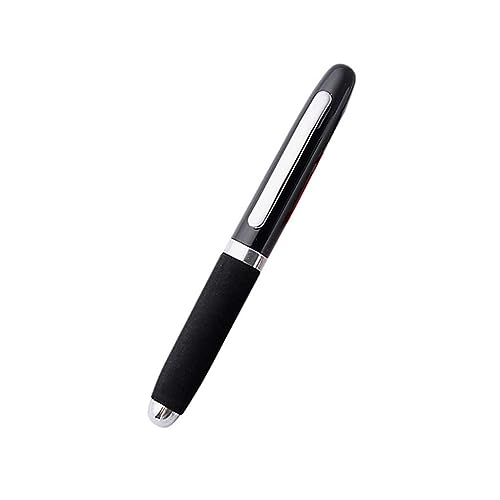 Gehanico Kugelschreiber Kurz Parabolhe Mini-Kugelschreiber Schwarz Hochwertig Ergonomische Kugelschreiber mit Touchpen Kuli Metall Kugelschreiber Set für Büro und Haushalt (Schwarz) von Gehanico