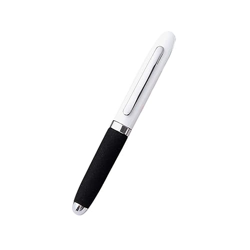 Gehanico Mini-Kugelschreiber Kugelschreiber Kurz Parabolhe Schwarz Hochwertig Ergonomische Kugelschreiber mit Touchpen Kuli Metall Kugelschreiber Set für Büro und Haushalt (Weiss) von Gehanico