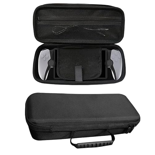 Gehanico Reise-Tragetasche für Playstation Portal Remote Player Kompatibel mit PS Portal 5 Zubehör Handheld Spielkonsolen EVA Hard Carrying Case (Schwarz) von Gehanico