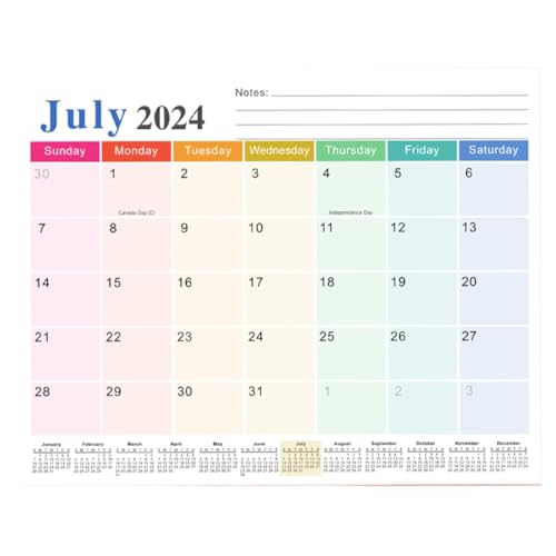 Magnetischer Kalender, Kalender 2024–2025, Kühlschrank, 18 Monate von Juli 2024 bis Dezember 2025, Kalender mit buntem Design und dickem Papier, Heimdekoration für einfache Organisation der Frist (1 von Gehanico