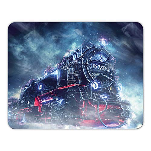 Addies Mousepad 'Bahn' schönes Mauspad Motiv in feiner Cellophan Geschenk-Verpackung mit Kautschuk Untermaterial, 24x19cm - MP07 von Geist und Geschenk