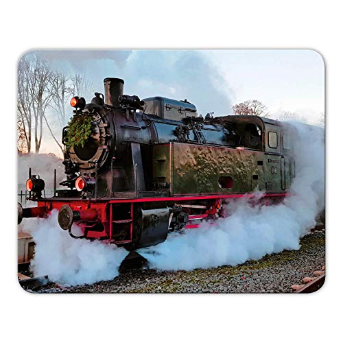 Addies Mousepad 'Bahn' schönes Mauspad Motiv in feiner Cellophan Geschenk-Verpackung mit Kautschuk Untermaterial, 24x19cm - MP08 von Geist und Geschenk