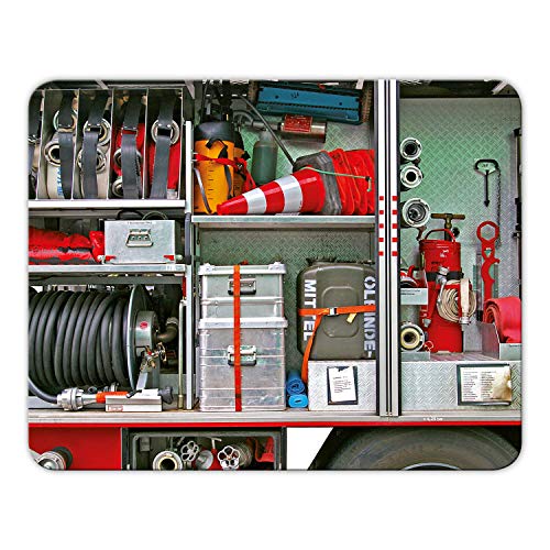 Addies Mousepad 'Feuerwehr' schönes Mauspad Motiv in feiner Cellophan Geschenk-Verpackung mit Kautschuk Untermaterial, 24x19cm - MP05 Addies Mousepad 'Feuerwehr' schönes Mauspad Motiv in feiner Cellophan Geschenk-Verpackung mit Kautschuk Untermaterial, 24x19cm - MP05 von Geist und Geschenk