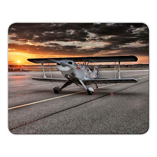 Addies Mousepad 'Fliegerei' schönes Mauspad Motiv in feiner Cellophan Geschenk-Verpackung mit Kautschuk Untermaterial, 24x19cm - MP54 Addies Mousepad 'Fliegerei' schönes Mauspad Motiv in feiner Cellophan Geschenk-Verpackung mit Kautschuk Untermaterial, 24x19cm - MP54 von Geist und Geschenk