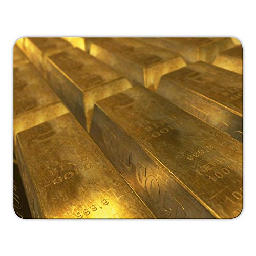 Addies Mousepad 'Gold' schönes Mauspad Motiv in feiner Cellophan Geschenk-Verpackung mit Kautschuk Untermaterial, 24x19cm - MP02 Addies Mousepad 'Gold' schönes Mauspad Motiv in feiner Cellophan Geschenk-Verpackung mit Kautschuk Untermaterial, 24x19cm - MP02 von Geist und Geschenk
