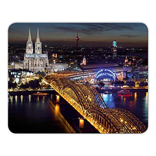 Addies Mousepad 'Köln' schönes Mauspad Motiv in feiner Cellophan Geschenk-Verpackung mit Kautschuk Untermaterial, 24x19cm - MP08 Addies Mousepad 'Köln' schönes Mauspad Motiv in feiner Cellophan Geschenk-Verpackung mit Kautschuk Untermaterial, 24x19cm - MP08 von Geist und Geschenk