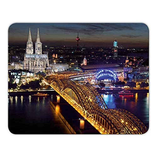 Addies Mousepad 'Köln' schönes Mauspad Motiv in feiner Cellophan Geschenk-Verpackung mit Kautschuk Untermaterial, 24x19cm - MP08 von Geist und Geschenk