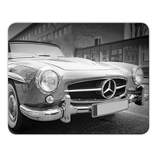 Addies Mousepad 'Mercedes-Benz' schönes Mauspad Motiv in feiner Cellophan Geschenk-Verpackung mit Kautschuk Untermaterial, 24x19cm - MP01 von Geist und Geschenk