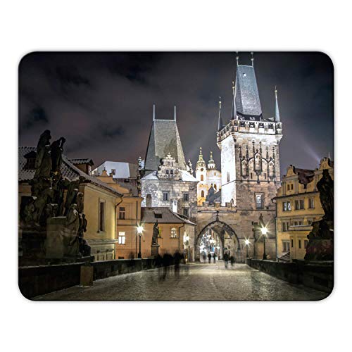 Addies Mousepad 'Prag' schönes Mauspad Motiv - rutschfest Moosgummi Unterseite - 24x19cm - MP05 von Geist und Geschenk