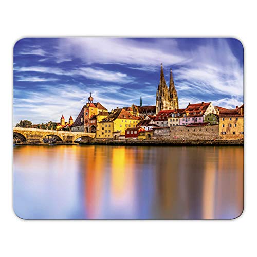 Addies Mousepad 'Regensburg' schönes Mauspad Motiv in feiner Cellophan Geschenk-Verpackung, 24 x19cm - MP01 Addies Mousepad 'Regensburg' schönes Mauspad Motiv in feiner Cellophan Geschenk-Verpackung, 24 x19cm - MP01 von Geist und Geschenk