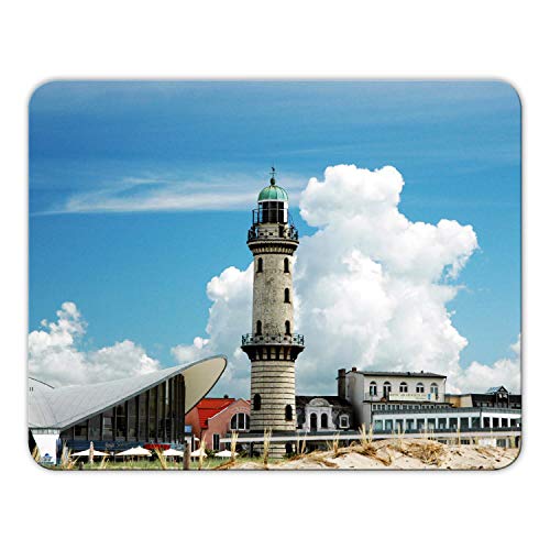 Addies Mousepad 'Warnemünde' schönes Mauspad Motiv in feiner Cellophan Geschenk-Verpackung mit Kautschuk Untermaterial, 24x19cm - MP06 von Geist und Geschenk