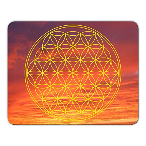 Energie-Mousepad „Blume des Lebens Mauspad Motiv mit Kautschuk Untermaterial - MP28 Energie-Mousepad „Blume des Lebens Mauspad Motiv mit Kautschuk Untermaterial - MP28 von Geist und Geschenk