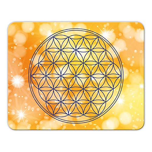 Energie-Mousepad „Blume des Lebens Mauspad Motiv mit Kautschuk Untermaterial - MP44 Energie-Mousepad „Blume des Lebens Mauspad Motiv mit Kautschuk Untermaterial - MP44 von Geist und Geschenk