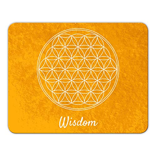 Mousepad Blume des Lebens 'Wisdom' (Orange) von Geist und Geschenk