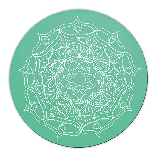 Rundes Mousepad „Mandala“ schönes Mauspad Motiv mit Kautschuk Untermaterial, Ø 19cm - MP05 von Geist und Geschenk