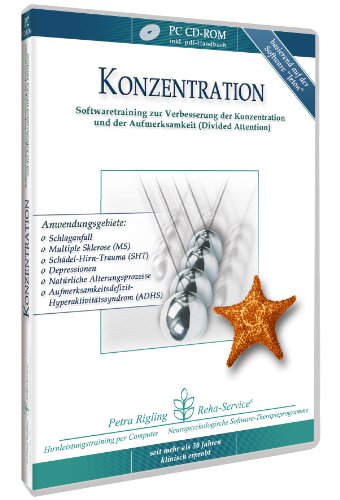 Konzentration - Multiple Sklerose (MS) - - unterstützendes Softwaretraining zur Verbesserung von selektiver und geteilter Aufmerksamkeit von Petra Rigling von Gekko Software