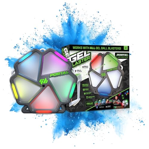 Gel Blaster Portal Smart Target System mit enthaltener App (Nur iOs) - Zielsystem mit reaktionsfreudigen LED-Panelen für 10 Plus interaktive & Mehrspieler-Spiele - Punkte- & Statistikverfolgun von Gel Blaster