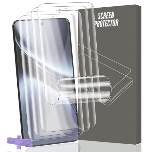 Gelaasso 4 Stück Schutzfolie für VIVO X200 Pro [Nicht-Glas], Vollständige Abdeckung Flexibilität TPU Folie, HD Klar Displayfolie für VIVO X200 Pro von Gelaasso