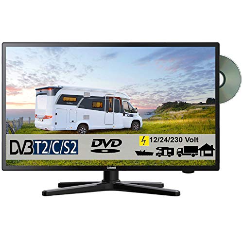 Gelhard GTV-2482 LED 24 Zoll Wide Screen TV DVD DVB/S/S2/T2/C 230/12 Volt 24 Volt für Wohnmobil Camping von Gelhard