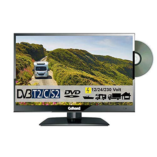 Gelhard GTV1682PVR DVD 16 Zoll Widescreen TV DVB-S2-T2 Full HD 12/24/230 Volt mit PVR-Funktion von Gelhard