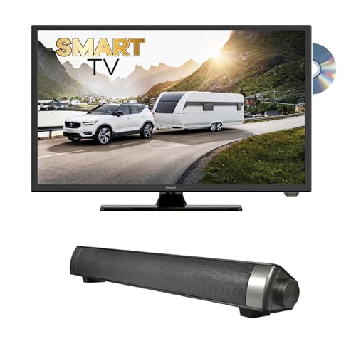 Gelhard GTV1955 + Soundbar LED Smart TV mit DVD und Bluetooth DVB-S2/C/T2 für 12V u. 230Volt WLAN von Gelhard