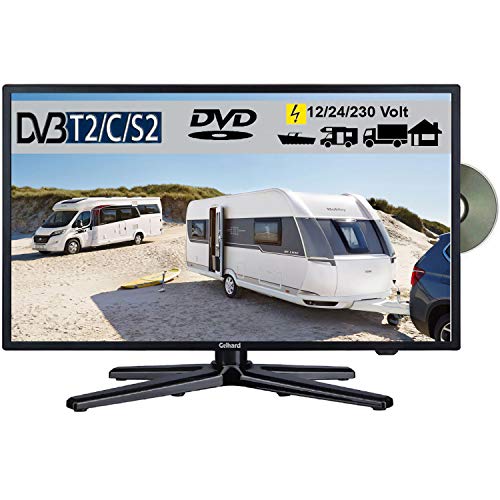 Gelhard GTV2282PBT LED 22 Zoll Wide Screen TV DVD DVB/S/S2/T2/C 12/24/230 Volt von Gelhard