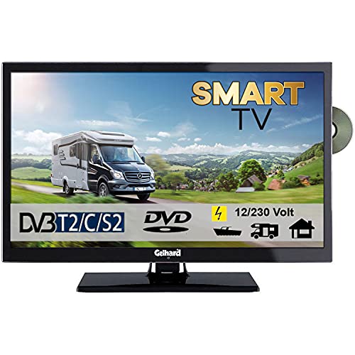 Gelhard GTV2452I Smart TV 24 Zoll DVB/S/S2/T2/C, DVD, USB, 12V 230 Volt WLAN von Gelhard