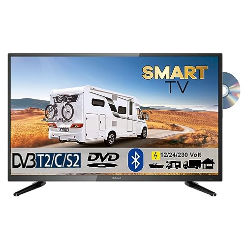 Gelhard GTV2755 LED Smart TV mit DVD und Bluetooth DVB-S2/C/T2 für 12V u. 230Volt WLAN Full HD von Gelhard