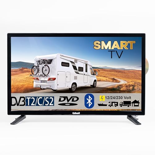 Gelhard GTV2756 LED Smart TV mit DVD und Bluetooth DVB-S2/C/T2 für 12V u. 230Volt WLAN Full HD von Gelhard