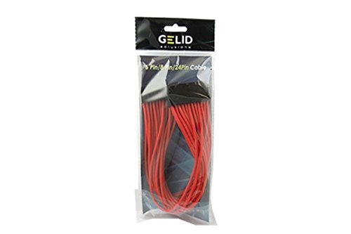 GELID Solutions Kabel 24 PIN EPS | Single Sleeve Rot | AWG 18 | Größen 30cm | Farbe Rot von Gelid Solutions