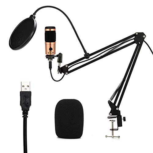 GELID Voce USB Mikrofon - PC Kondensatormikrofon für Podcast, Streaming & Gesang, Komplett-Set inkl. Tischhalterung, Microphone von Gelid Solutions