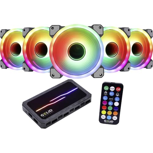 Gelid Solutions Amber 8 Pro Bundle: Steuert bis zu 8 Lüfter, 10 LED-Streifen oder andere ARGB-Geräte mit 366 vorprogrammierten RGB-Beleuchtungsmodi für Desktop-PCs von Gelid Solutions
