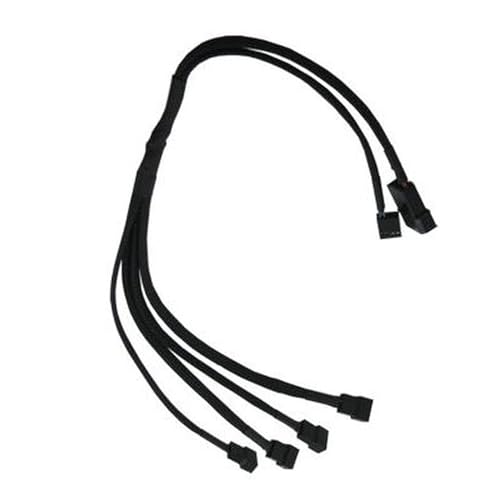 Gelid Solutions CA-PWM-03 Internal 0.43 m 4 x 4-pin PWM Black Electrical Cable (Male/Female, 4 x 4-pin PWM, 4-pin PWM + Molex (4-pin), Right, Right, Black) von Gelid Solutions