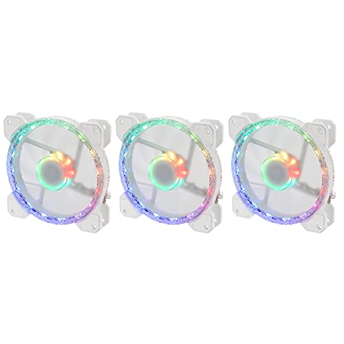 Gelid Solutions Gelid Solution Stella Daisy Chain – 3x ARGB Lüfter – 24 ARGB LEDs - Doppelringbeleuchtung - Langlebiges Doppelkugellager – 4-Pin PWM – 120x120x25mm - Weiss von Gelid Solutions
