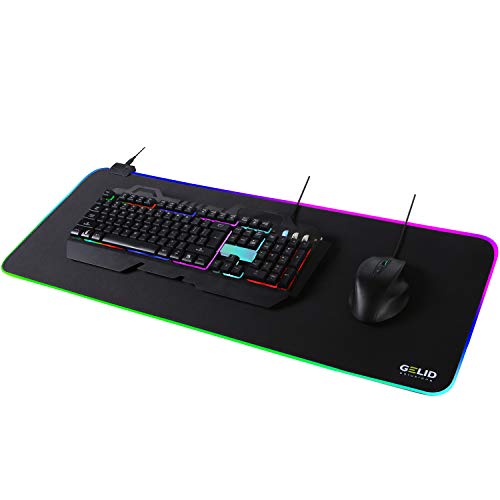 Gelid Solutions Nova Mauspad XXL - Gaming Mousepad mit LED Beleuchtung - Schreibtischunterlage - Sehr Groß (90x40cm) von Gelid Solutions
