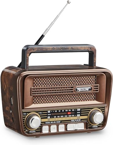 Gelielim Retro Radio AM FM, tragbares Kurzwellenradio mit bestem Empfang, Bluetooth 5.3 Lautsprecher, batteriebetriebenes Radio Unterstützung TF-Karte/USB, Geschenkidee für Ältere, Retro-Vintage-Dekor Gelielim Retro Radio AM FM, tragbares Kurzwellenradio mit bestem Empfang, Bluetooth 5.3 Lautsprecher, batteriebetriebenes Radio Unterstützung TF-Karte/USB, Geschenkidee für Ältere, Retro-Vintage-Dekor von Gelielim