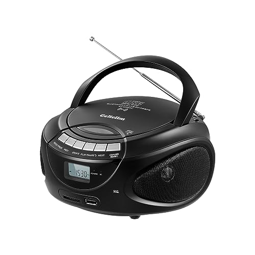 Gelielim Tragbarer CD-Player Boombox mit Bluetooth, AM/FM-Radio, CD-Boombox unterstützt USB, SD, MMC-Laufwerk, AUX-Eingang, Kopfhöreranschluss, lauter Lautstärke, Stereo-Sound, LCD-Display, Netzteil Gelielim Tragbarer CD-Player Boombox mit Bluetooth, AM/FM-Radio, CD-Boombox unterstützt USB, SD, MMC-Laufwerk, AUX-Eingang, Kopfhöreranschluss, lauter Lautstärke, Stereo-Sound, LCD-Display, Netzteil von Gelielim