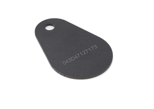 Gelikom RFID KeyFob Schlüsselanhänger Heavy Duty MIFARE Classic 1K (13,56MHz) (Schwarz Inkl. Gelaserter UID, 5) von Gelikom