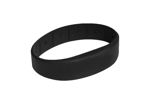 Gelikom SILA09 EM4200 125KHz RFID Silikon Armband (10 Stück Schwarz, 58mm/182mm (D/U)) von Gelikom