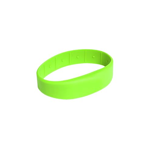 Gelikom SILA09 EM4200 125KHz RFID Silikon Armband (5 Stück Neongrün, 58mm/182mm (D/U)) von Gelikom