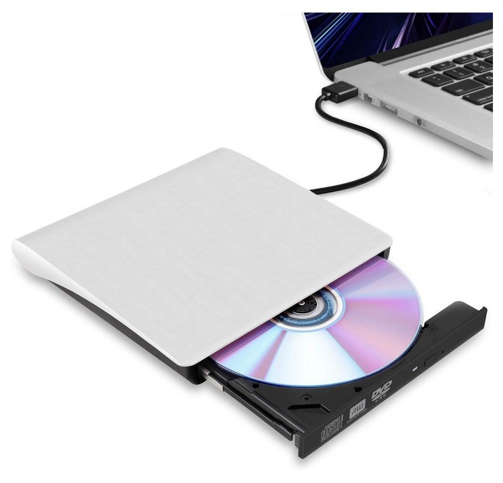 GelldG DVD-Player CD-Laufwerk/Brenner USB 2.0 tragbare CD DVD-/+RW Brenner DVD-Player von GelldG