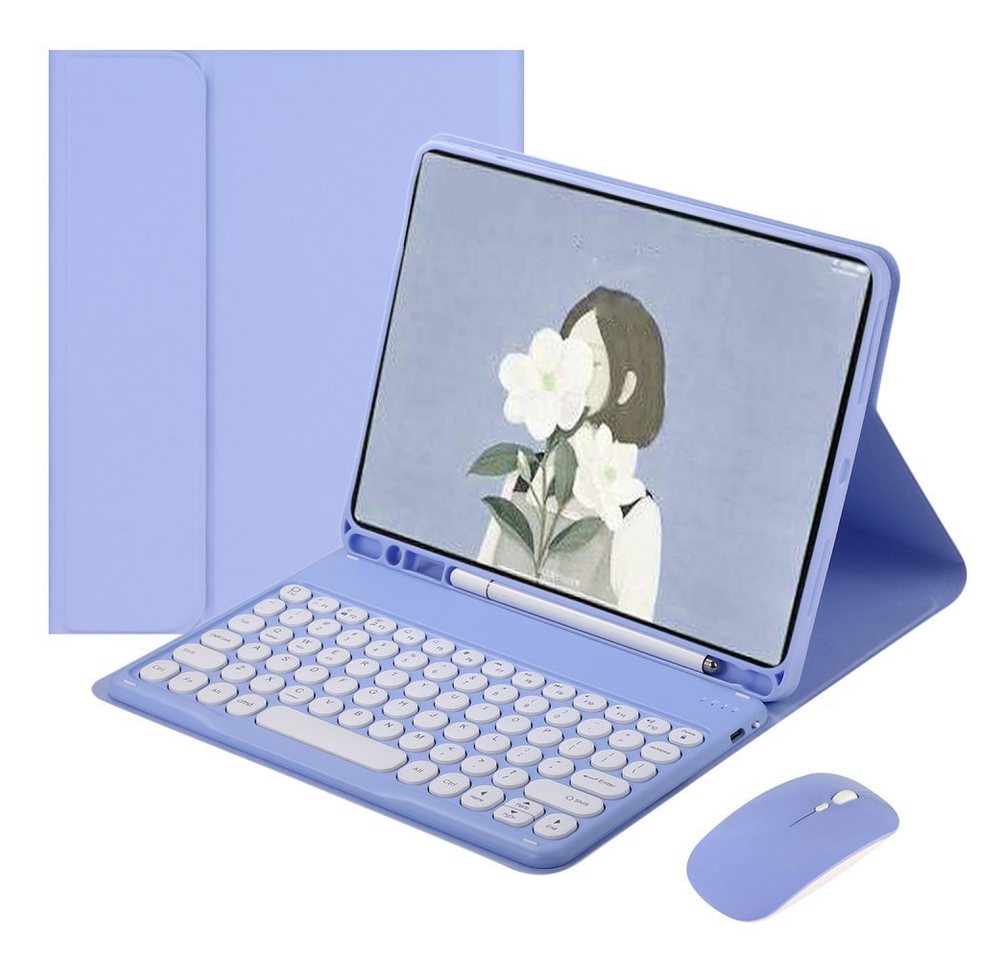 GelldG Laptop-Hülle 10,2/10, 5 Zoll Tastaturhülle mit Maus, Farbtastatur Runde Tastenkappe von GelldG