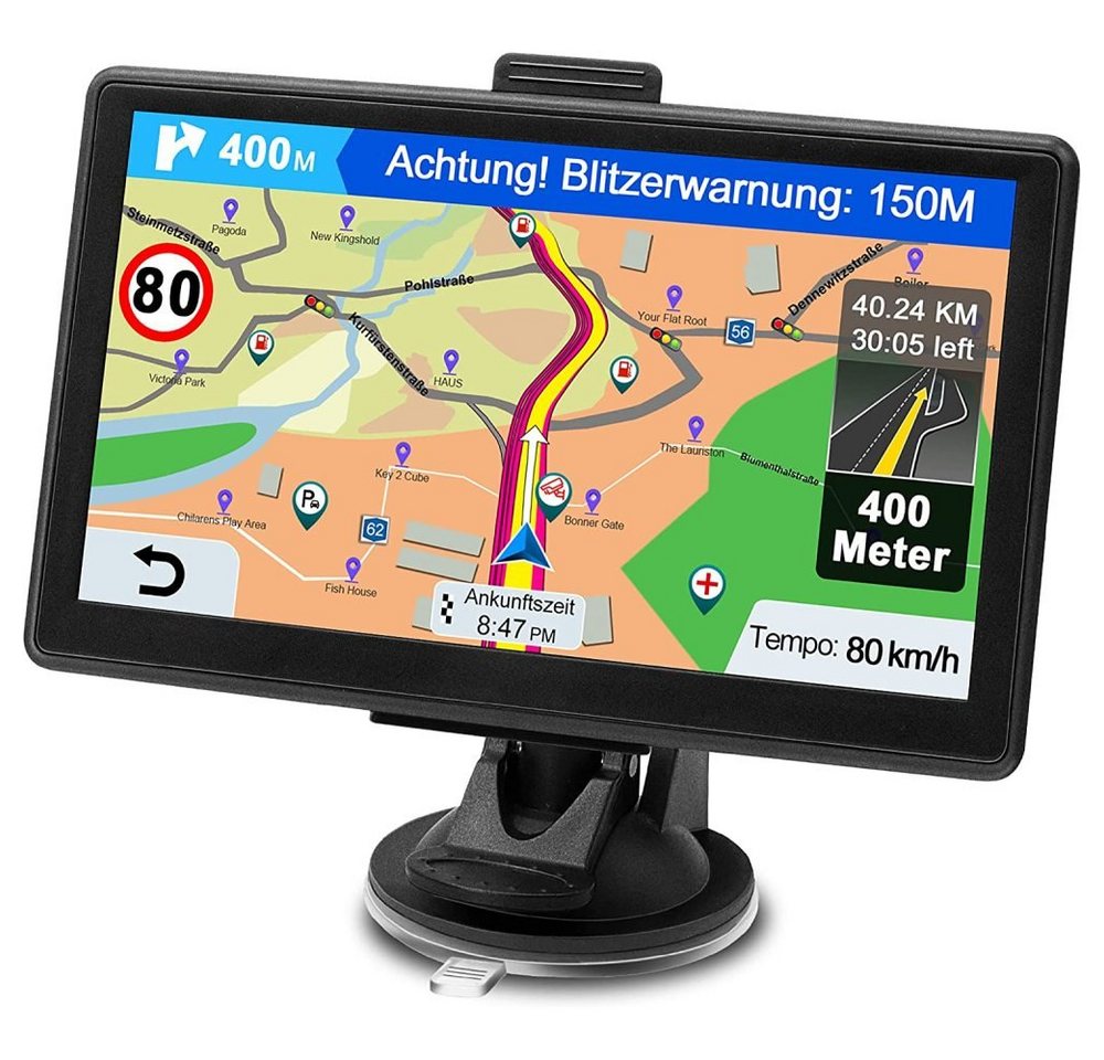 GelldG Navigationsgeräte für Auto PKW KFZ LKW 7 Zoll GPS Navigation PKW-Navigationsgerät von GelldG