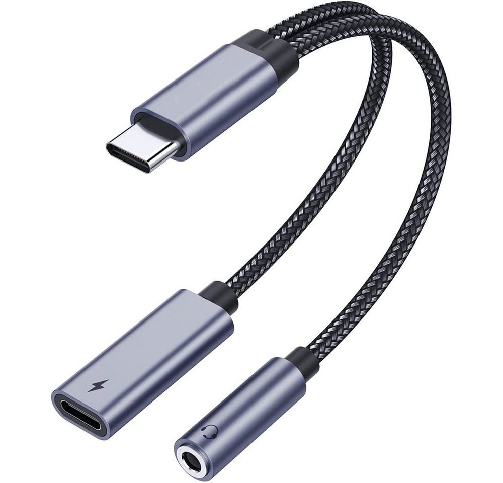 GelldG USB C auf 3,5mm Kopfhörer Adapter und Laden, 2 in 1 Typ C Adapter USB-Adapter von GelldG